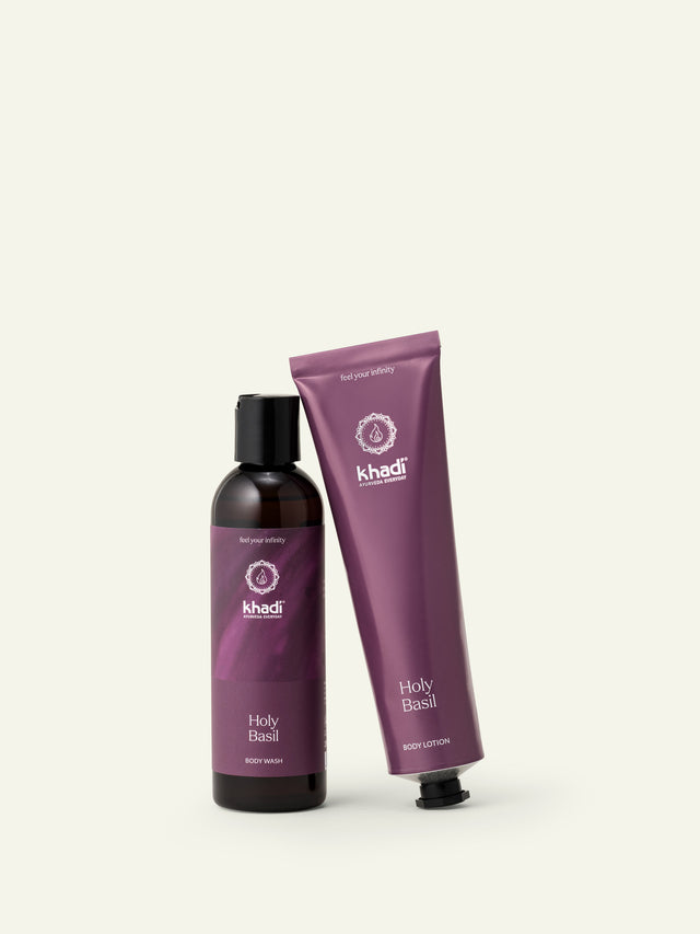 khadi Ayurveda Every day - photo produit Kit Holy Basil pochette beauté 