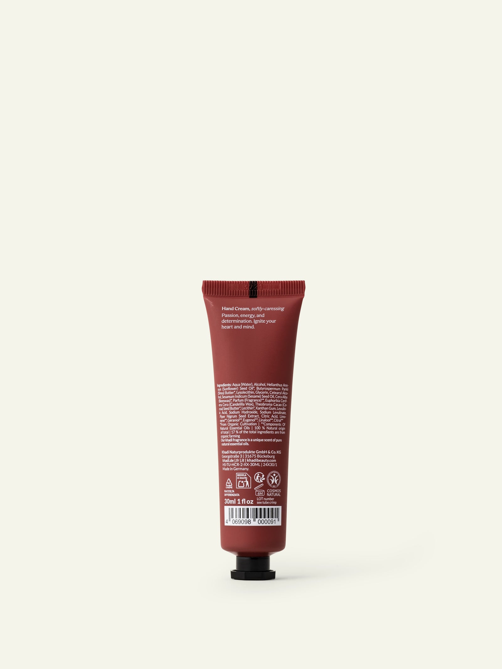 Crème pour les mains Pippali Pepper – khadi Ayurveda Everyday – vue arrière