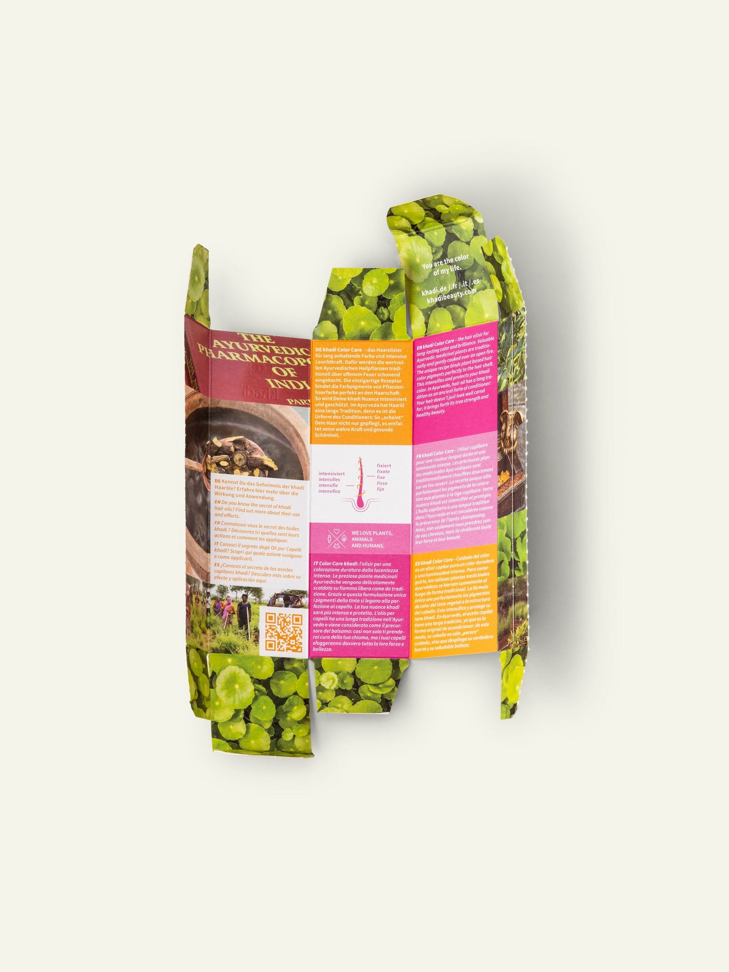 khadi Huile capillaire Color Care - Flacon ouvert