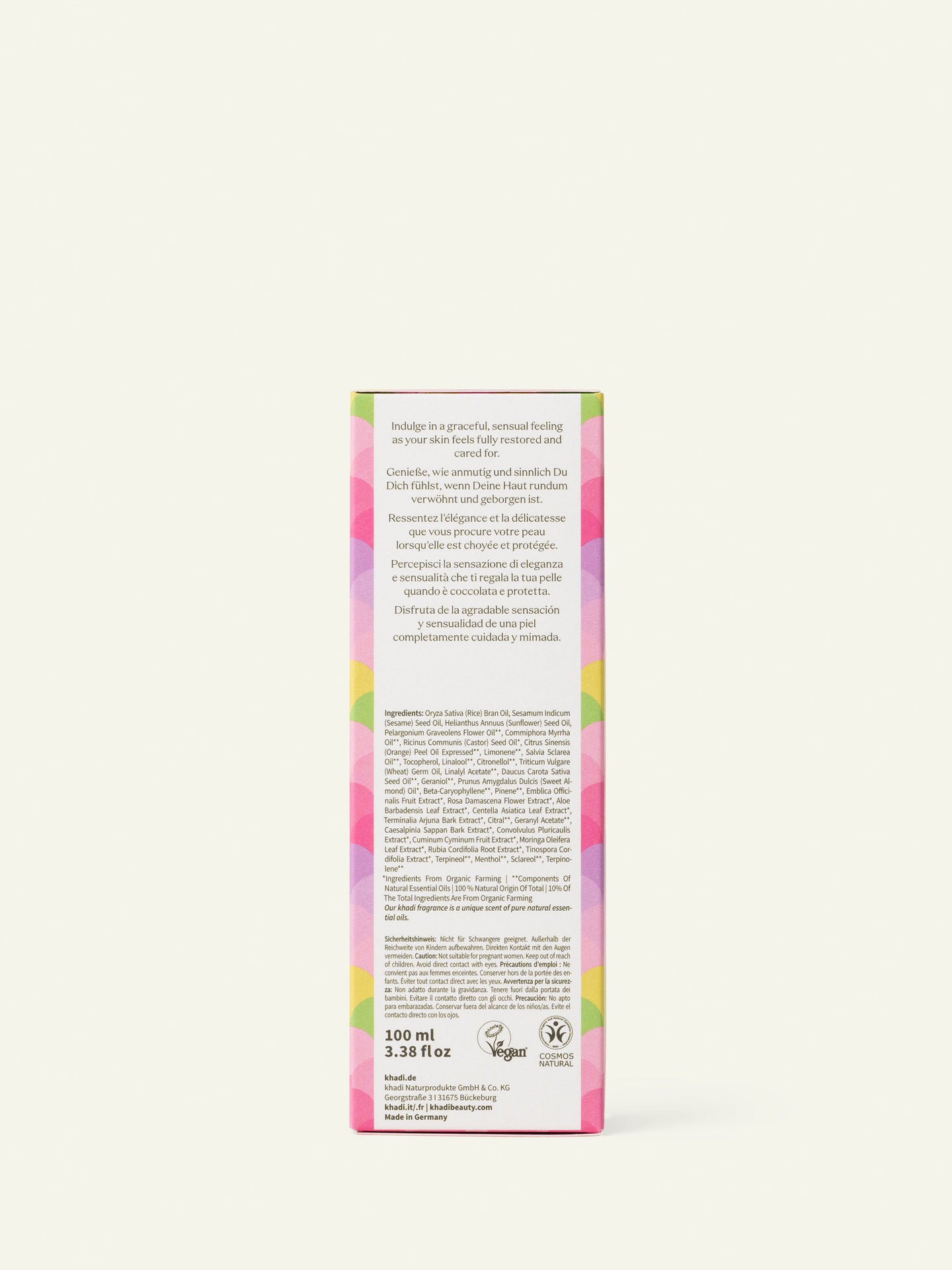 khadi Huile Rose Love – vue latérale