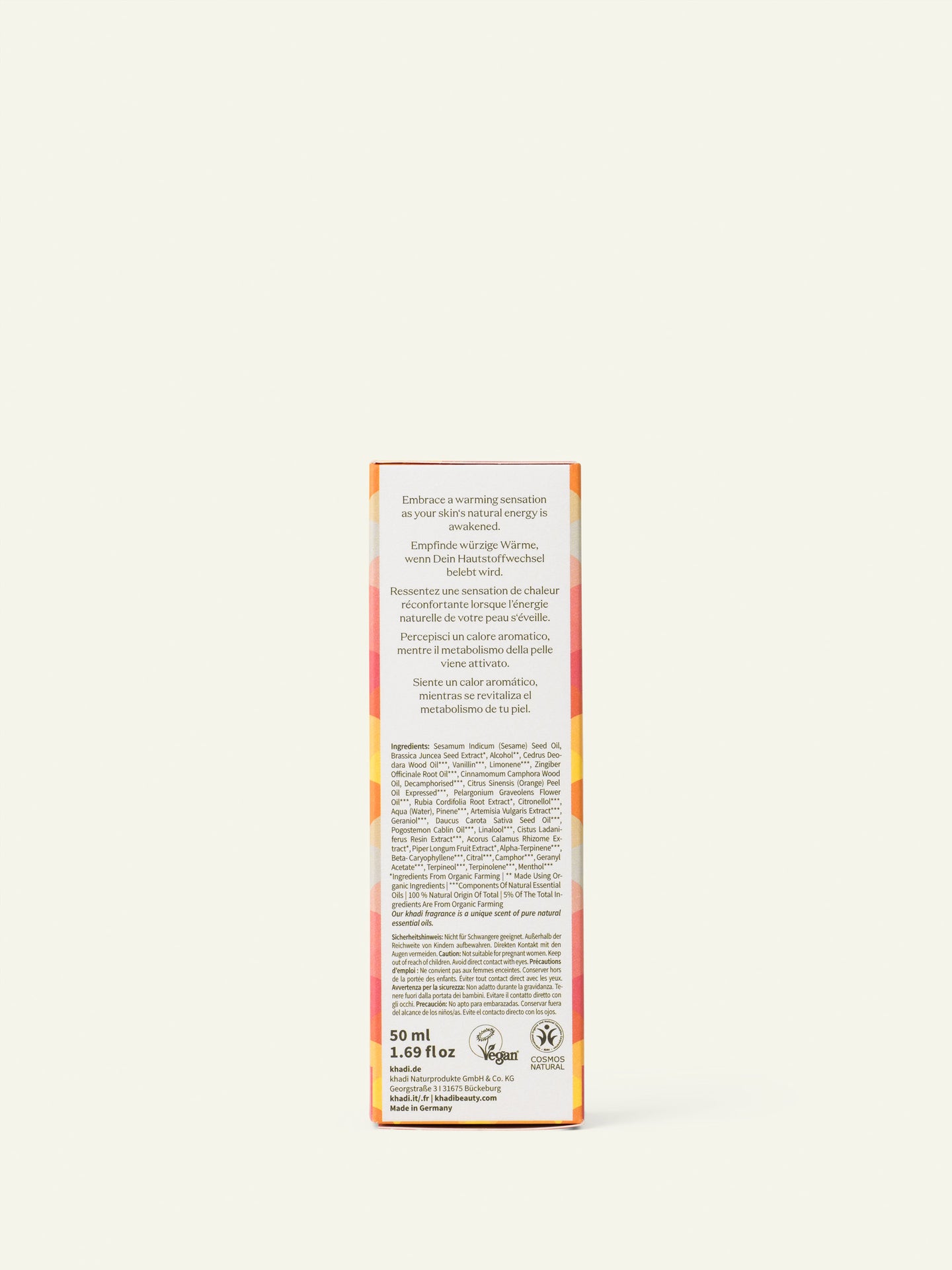 khadi Huile corps Spicy Cell – vue de côté
