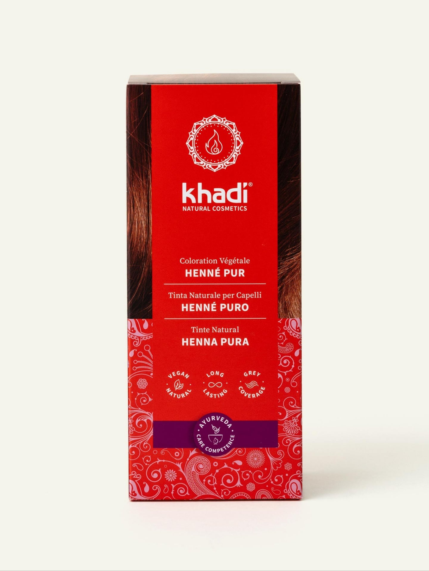 khadi Henné pur – Coloration végétale rouge naturelle