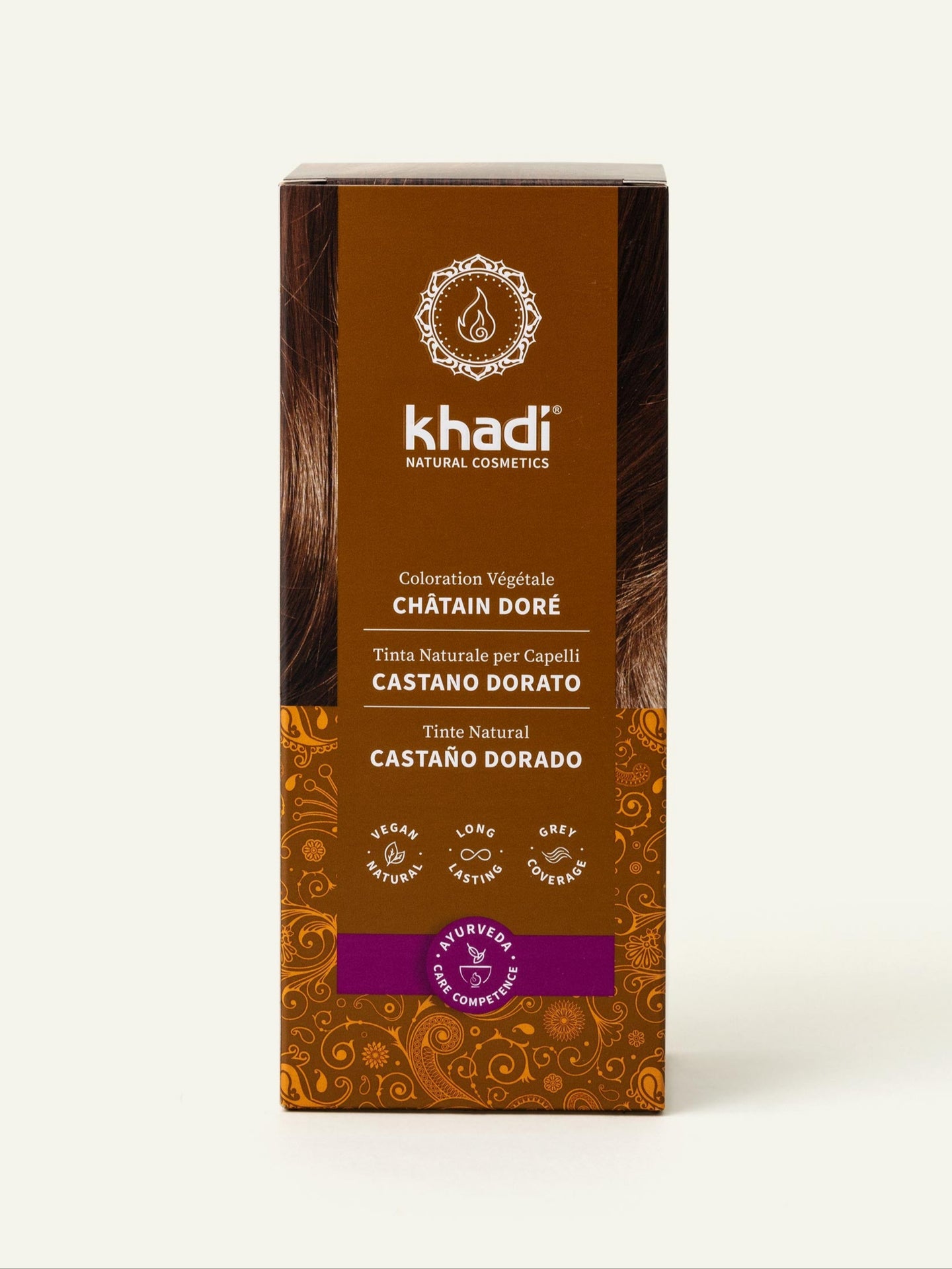 khadi Coloration naturelle – Châtain doré