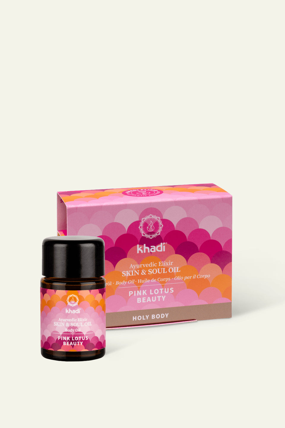 khadi Huile de corps Pink Lotus (format voyage) — soin apaisant pour la peau et les sens