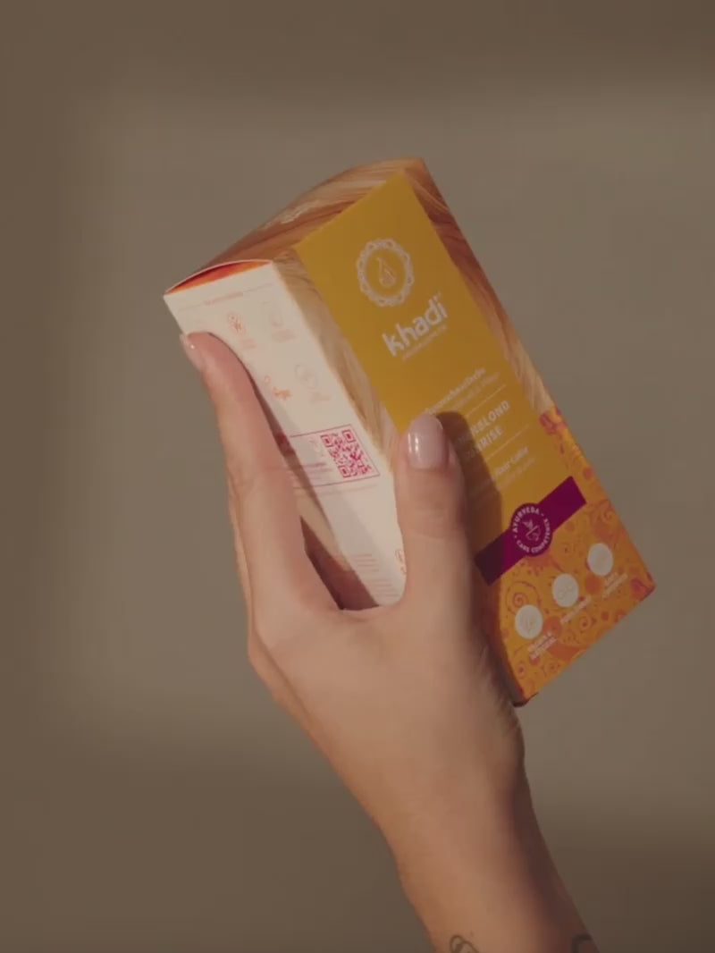 Video von Khadi Sonnenblond Pflanzenhaarfarbe