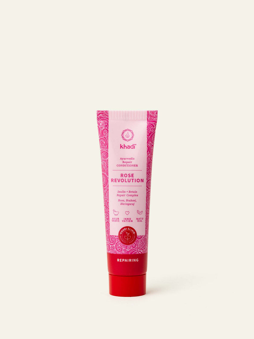 khadi Rose Repair Shampoing Élixir Ayurvédique — régénération pour les cheveux abîmés